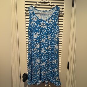 Draper James Blue and White Floral nightgown.